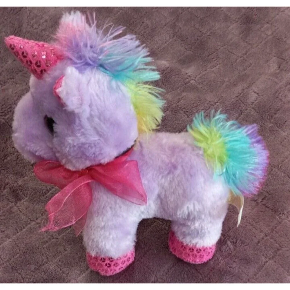 Purple Unicorn Pink Horn/Feet/Ears Stuffed Animal 8
